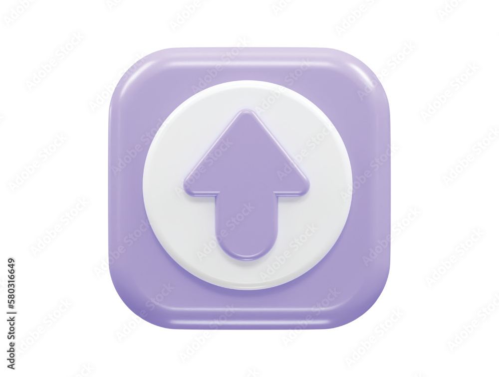 Poster arrow icon 3d rendering share vector element illustration