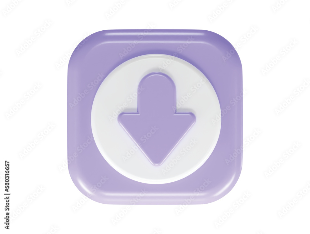 Poster arrow icon 3d rendering share vector element illustration