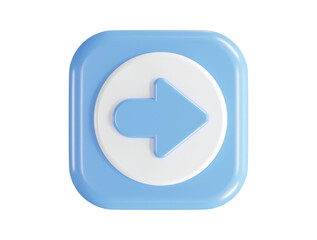 Arrow icon 3d rendering share vector element illustration 