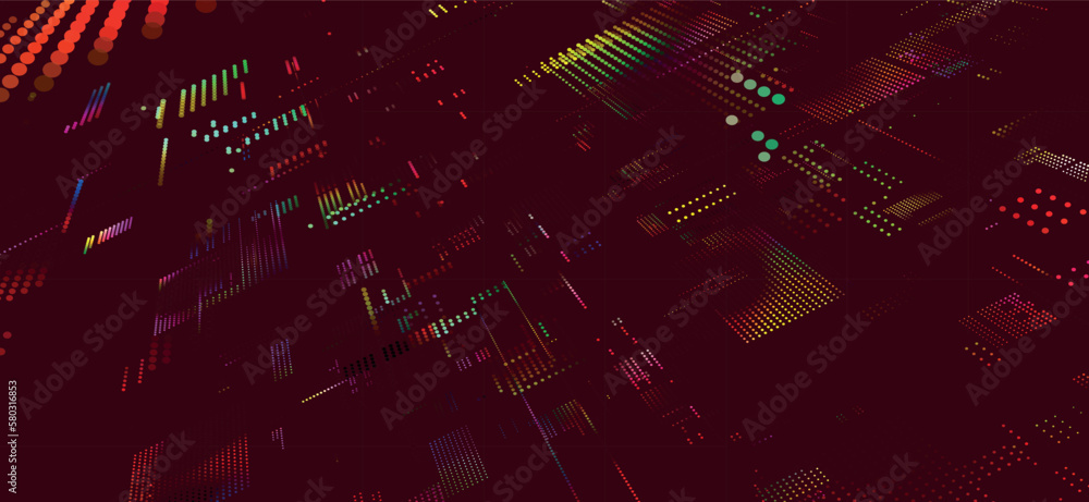 Poster abstract digital background. data flow information. concept of digital communication. big data visua