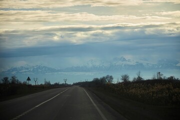 The road towards the border with Georgia.