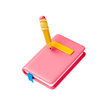ook and pencil icon, online learning, school study, learning subject and e-learning