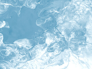 Obraz premium Abstract fantastic painting, blue creative hand painted background, ocean, sea, brush and marble texture, acrylic.