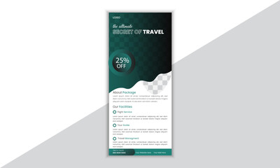 Travel Roll UP Banner Design organic shape template 