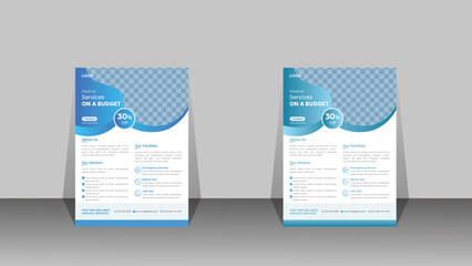 Modern Abstract Medical Flyer Template ready to use.