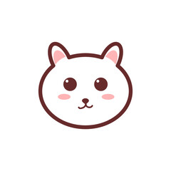 Cute Cat Face vector icon