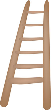 ladder brown lader portable stair icon construction logo