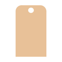 wooden tag isolated on white background