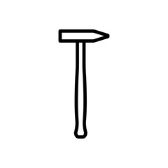 Hammer vector icon. Vector sign in simple style isolated on white background.