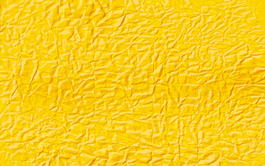 Crumpled Paper Yellow Texture Abstract Background. Texture of Orange Vector Illustrator