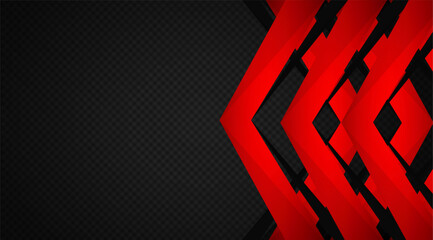 Geometry shapes red lines with black background