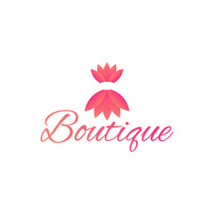 Pink boutique logo design