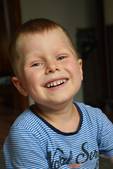 Funny smiling child