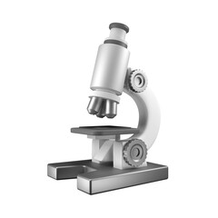 Microscope, Biology Scientific 3D illustration