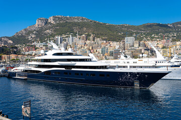 The superyacht is in Monaco's Hercules harbor