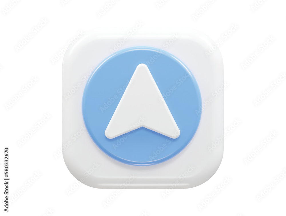 Poster arrow icon 3d rendering share vector element illustration