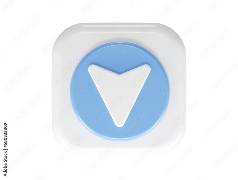 Poster arrow icon 3d rendering share vector element illustration
