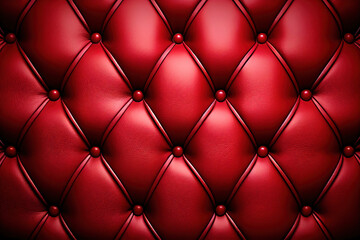 Red Leather Upholstery Background, generative ai