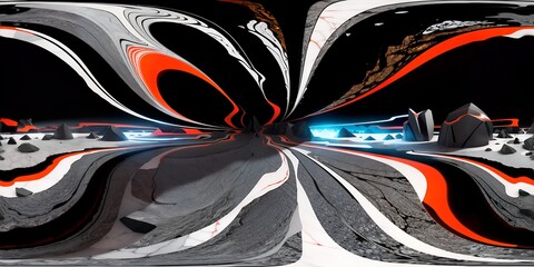 Digital painting in 3d liquid marble neon tone. Ai generative technology, kiakiaa style. vr ready. abstract background, 3d illustration