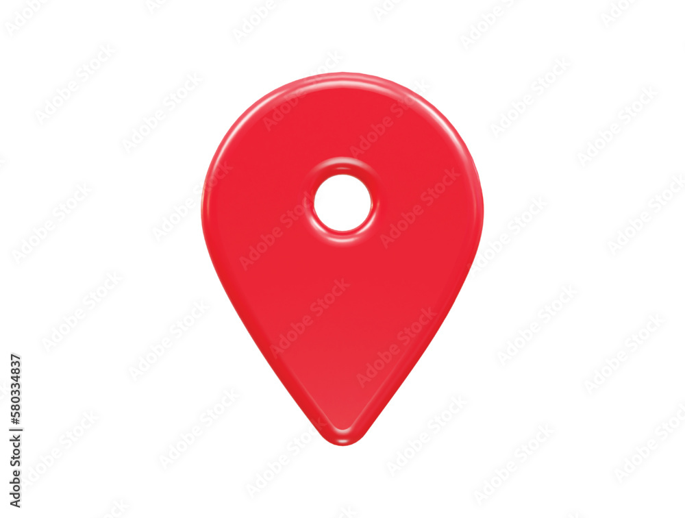 Poster location icon 3d rendering vector illustration transparent element