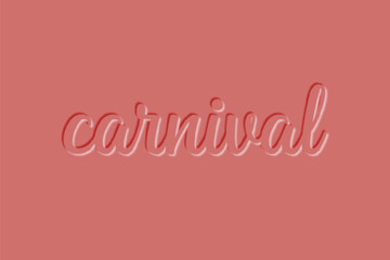 Carnival 3d editable text effect in neomorphic neomophisme emboss style