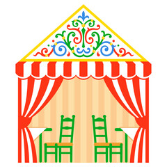 Naklejka premium Traditional Seville Fair caseta tent