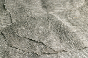 Grey linen fabric for sewing clothes and other things