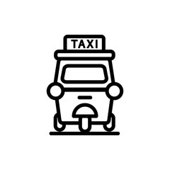 tuk tuk icon ,taxi flat icon for app web logo banner poster icon - SVG File