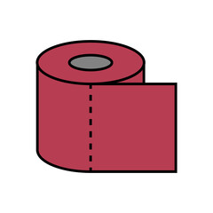 Toilet paper roll icon.