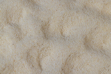Scattered semolina on the kitchen table