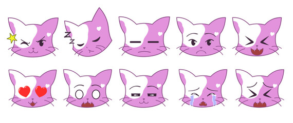emoticon cat set 2