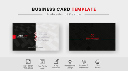 vector modern business card design in professional