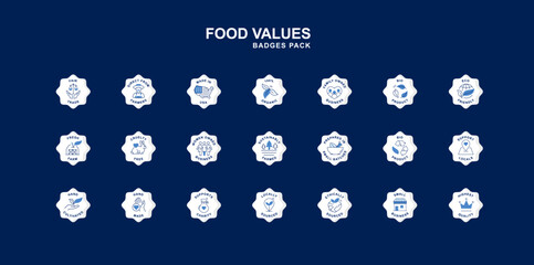 Food and Natural Product Badges. Enhance Your Design and Boost Your Healthy Food Revolution.