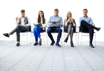 Business people waiting for job interview