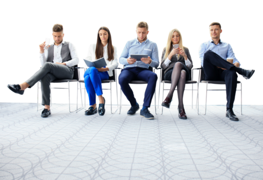 Business people waiting for job interview