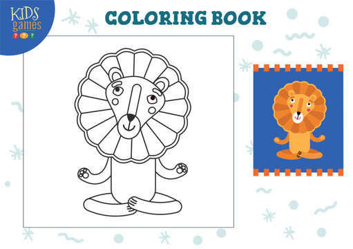 Color picture vector illustration. Coloring game for preschool and school kids