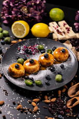 Sweet Cheese Balls, Candied Cheese Bites, Confectionery-Coated Miniature Cheesecakes.