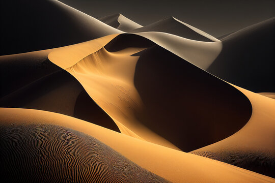 Dunas de areia do deserto IA Generativa