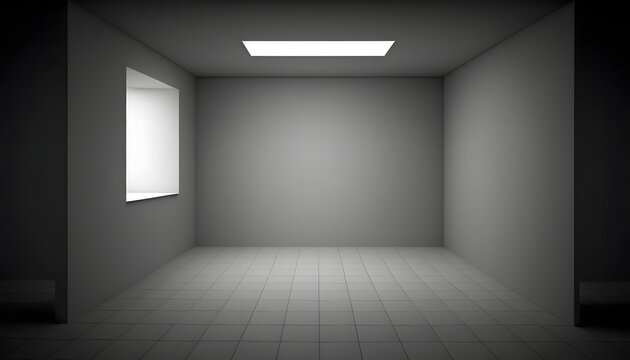 pi&egrave;ce vide avec une fen&ecirc;tre, g&eacute;n&eacute;r&eacute; par IA