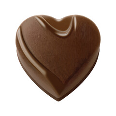 Vector Chocolate heart illustration on white background