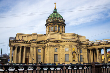 View of Kazan Cathedral from the embankment