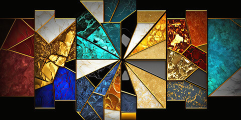 Geometric Mosaic Pattern, Generative AI