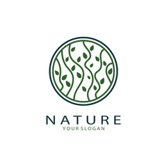 Nature vector logo. with trees, rivers, seas, mountains, business emblems, travel badges, ,ecological health,