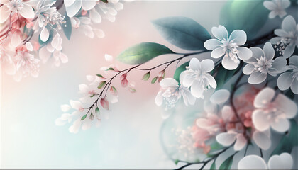 Fototapeta na wymiar A floral background, wallpaper style, pastel colors