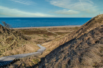 Svinkllovene dunes at the North Sea coast in Thy Denmark