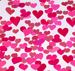 Obraz na płótnie Canvas valentine background with hearts