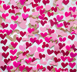 seamless valentine background with hearts