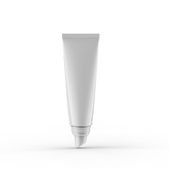 white lip gloss open tube front view isolated transparent