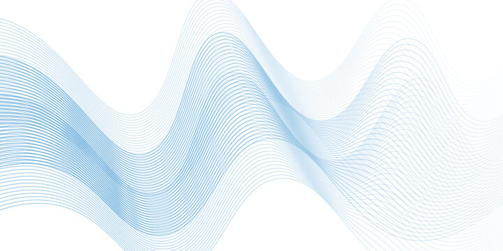 Abstract White and blue wavy lines and geometric design and modern grid background . Geometric design used for parallel lines pattern and Digital landscape for presentations. background .