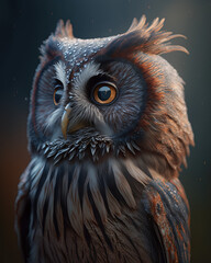 Great horned owl - generated by generative AI